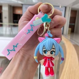 Hatsune Miku Keychain Anime Doll Bag Pendant Cartoon Small Decoration Accessories Car Key Chain Backpack Charm Christmas Gift