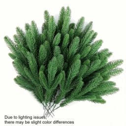 20pcs Artificial Pine Tree Plastic Green Pine Branches DIY Christmas Decoration Winter Tabletop Plants Christmas Tree Decoration