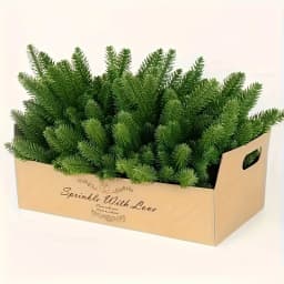20pcs Artificial Pine Tree Plastic Green Pine Branches DIY Christmas Decoration Winter Tabletop Plants Christmas Tree Decoration