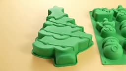 Silicone Christmas Chocolate Molds Snowflake Xmas Tree Gingerbread Man Candy Cookie Moulds DIY Baking Tool New Year Cake Decor