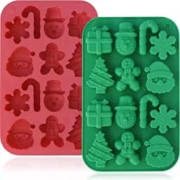 Silicone Christmas Chocolate Molds Snowflake Xmas Tree Gingerbread Man Candy Cookie Moulds DIY Baking Tool New Year Cake Decor