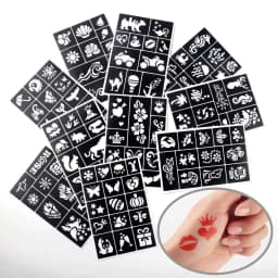 Temporary Tattoo Stencil Templates Set Reusable DIY Painting for Face and Body Art, Christmas Eve Gifts Party Favor Supplies
