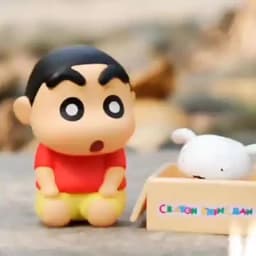 Crayon Shin Chans Shiro Little White's Daily Life Anime Figure Model Peripheral Doll Blind Box Toys Ornament Christmas Gifts
