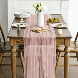 Gauze Table Runner Sheer Arch Wedding Table Setting Christmas Dining Birthday Baby Shower Party Cake Decor Banquets Arches Decor