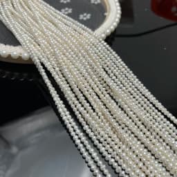 Natural Freshwater Pearls 3-4mm AA White Round Small Beads for Jewelry Making DIY Necklace Bracelet Accessories Gift Christmas