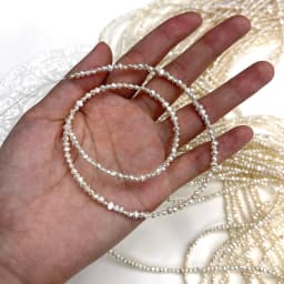 Natural Freshwater Pearls 3-4mm AA White Round Small Beads for Jewelry Making DIY Necklace Bracelet Accessories Gift Christmas
