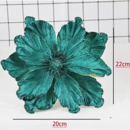 20cm Christmas Decoration Artificial Magnolia Flowers Xmas Tree Decor Jade Orchid Christmas Flower