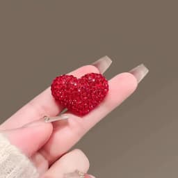 Bling Red Full of Rhinestone Heart Shape Brooch for Women Lovers Lapel Love Pins Christmas Love Pins Valentine Gifts