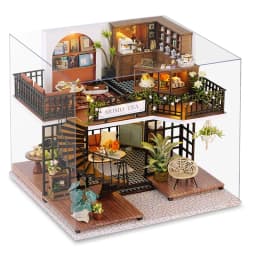 DIY Wooden Dollhouse Mini Building Kit Handmade Doll House Case Model 3D Puzzle Assembly With Furniture Toys For Christmas Gifts