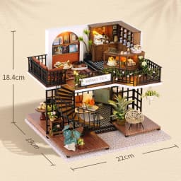 DIY Wooden Dollhouse Mini Building Kit Handmade Doll House Case Model 3D Puzzle Assembly With Furniture Toys For Christmas Gifts