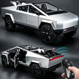 1:24 Pickup S680 Model Toys Alloy Diecast Car Front Wheel Steering Doors Opened Sound Light Pull Back Vehice Boy Christmas Gift