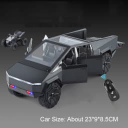 1:24 Pickup S680 Model Toys Alloy Diecast Car Front Wheel Steering Doors Opened Sound Light Pull Back Vehice Boy Christmas Gift