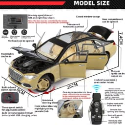 1:24 Pickup S680 Model Toys Alloy Diecast Car Front Wheel Steering Doors Opened Sound Light Pull Back Vehice Boy Christmas Gift