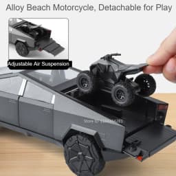 1:24 Pickup S680 Model Toys Alloy Diecast Car Front Wheel Steering Doors Opened Sound Light Pull Back Vehice Boy Christmas Gift