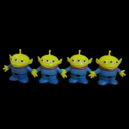 12pcs Toy Story Alien Chibi Figures Anime Disney Three Eyes Mini Doll Pvc Car And Desk Ornament Toys Christmas Gift Collection