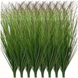 12/28pcs Artificial Green Plants - Resin Onion Grass | Suitable for Indoor/Outdoor Decoration, Perfect for Christmas And Summer