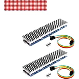 1pcs MAX7219 Dot Matrix Module Red Light 4 in 1 Display for Arduino Microcontroller with 5Pin Line Christmas Decoration DIY