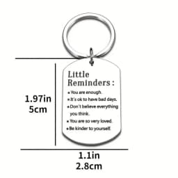 Inspirational Keychain Gift for Son Daughter Sister Brother BFF Stainless Steel Charms Jewelry Birthday Christmas for Men Women