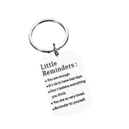 Inspirational Keychain Gift for Son Daughter Sister Brother BFF Stainless Steel Charms Jewelry Birthday Christmas for Men Women
