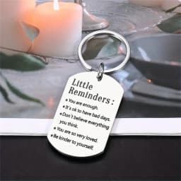 Inspirational Keychain Gift for Son Daughter Sister Brother BFF Stainless Steel Charms Jewelry Birthday Christmas for Men Women