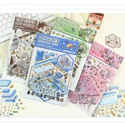 Kawaii 3D Landscaping Stickers Cartoon Miniature Scene Visual Stacking Three-dimensional Stickers Christmas Gift