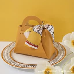 20PCS Leather Gift Bags Bow Ribbon Packaging Bag Wedding Favour Distributions Bags Christmas Candy Packaging Box Mini Handbag