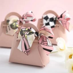 20PCS Leather Gift Bags Bow Ribbon Packaging Bag Wedding Favour Distributions Bags Christmas Candy Packaging Box Mini Handbag