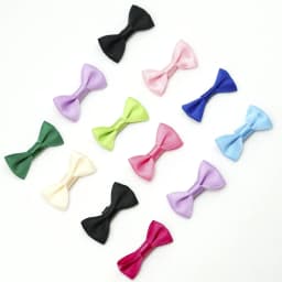 25/50pcs 3x1.5cm 4x2.5cm Small Satin Ribbon Bows Flower Appliques Sewing Crafts Bow Christmas Decorations Wedding Party Supplies