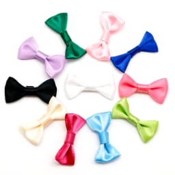 25/50pcs 3x1.5cm 4x2.5cm Small Satin Ribbon Bows Flower Appliques Sewing Crafts Bow Christmas Decorations Wedding Party Supplies