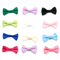 25/50pcs 3x1.5cm 4x2.5cm Small Satin Ribbon Bows Flower Appliques Sewing Crafts Bow Christmas Decorations Wedding Party Supplies