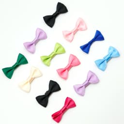 25/50pcs 3x1.5cm 4x2.5cm Small Satin Ribbon Bows Flower Appliques Sewing Crafts Bow Christmas Decorations Wedding Party Supplies