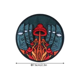 1PC Cartoon Funny Embroidered Patch Iron On Sew On Patches For Clothing Cap Bag Halloween Christmas DIY Gift Adhesive Badge
