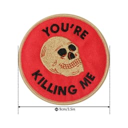 1PC Cartoon Funny Embroidered Patch Iron On Sew On Patches For Clothing Cap Bag Halloween Christmas DIY Gift Adhesive Badge