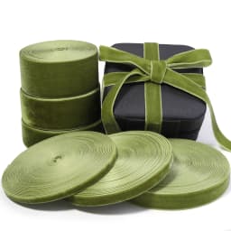 6-38mm 5-10yards Olive Green Single Face Velvet Ribbon Party Decoration Handmade Gift Wrapping Hair Bowknot DIY Christmas Ribbon