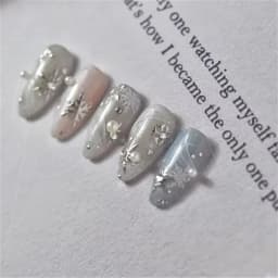 5D Laser Winter Snowflake Christmas Shiny Rhinestone Embossed Relief Self Adhesive Nail Art Decoration Sticker Manicure Decals