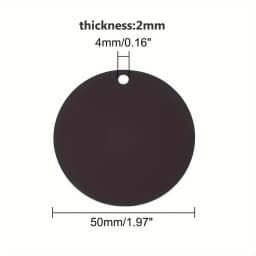 10/30PCS Round Acrylic Keychain Blanks Black Acrylic Ornament Blanks with Hole for DIY Projects Crafts Christmas Decor
