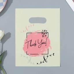 50/100pcs Fashion Thank You Plastic Shopping Gift Bags For Birthday Party Christmas Gift Packaging