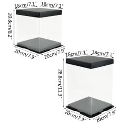 20/28cm Birthday Cake Box Transparent Packaging Box for Wedding Christmas Party Baby Shower Gift Toys Bear Package Box Supplies