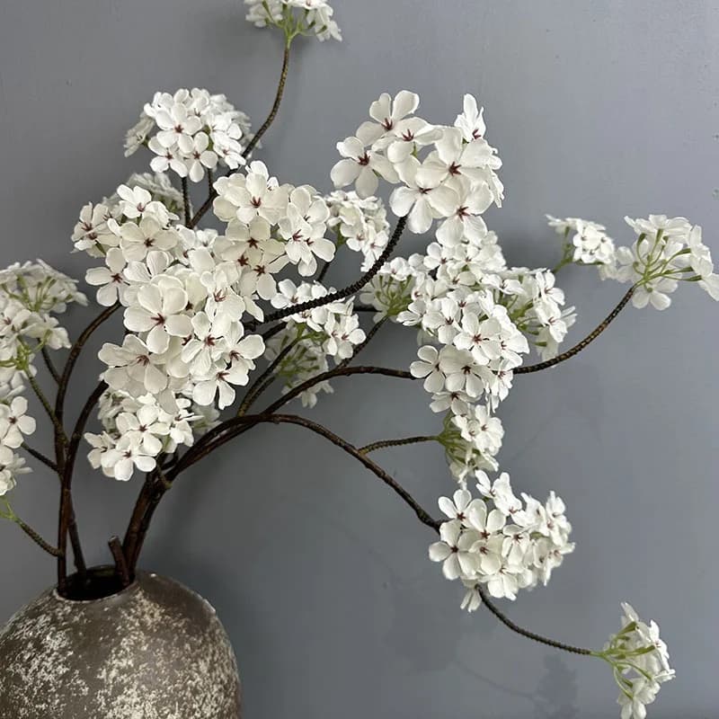Luxury Artificial Pear Blossom Autumn Winter 90cm Slik Fake Flower For Living Room Wedding Party Decor Christmas Outdoor Floral