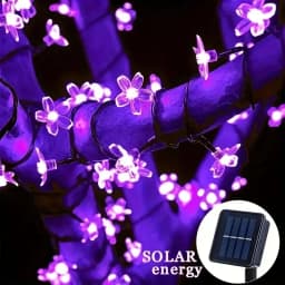 Outdoor Solar Led String Lights Cherry Flowers Light Strings 8 Lighting Modes Solar Lamp for Camping Wedding Christmas Decor