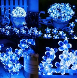 Outdoor Solar Led String Lights Cherry Flowers Light Strings 8 Lighting Modes Solar Lamp for Camping Wedding Christmas Decor