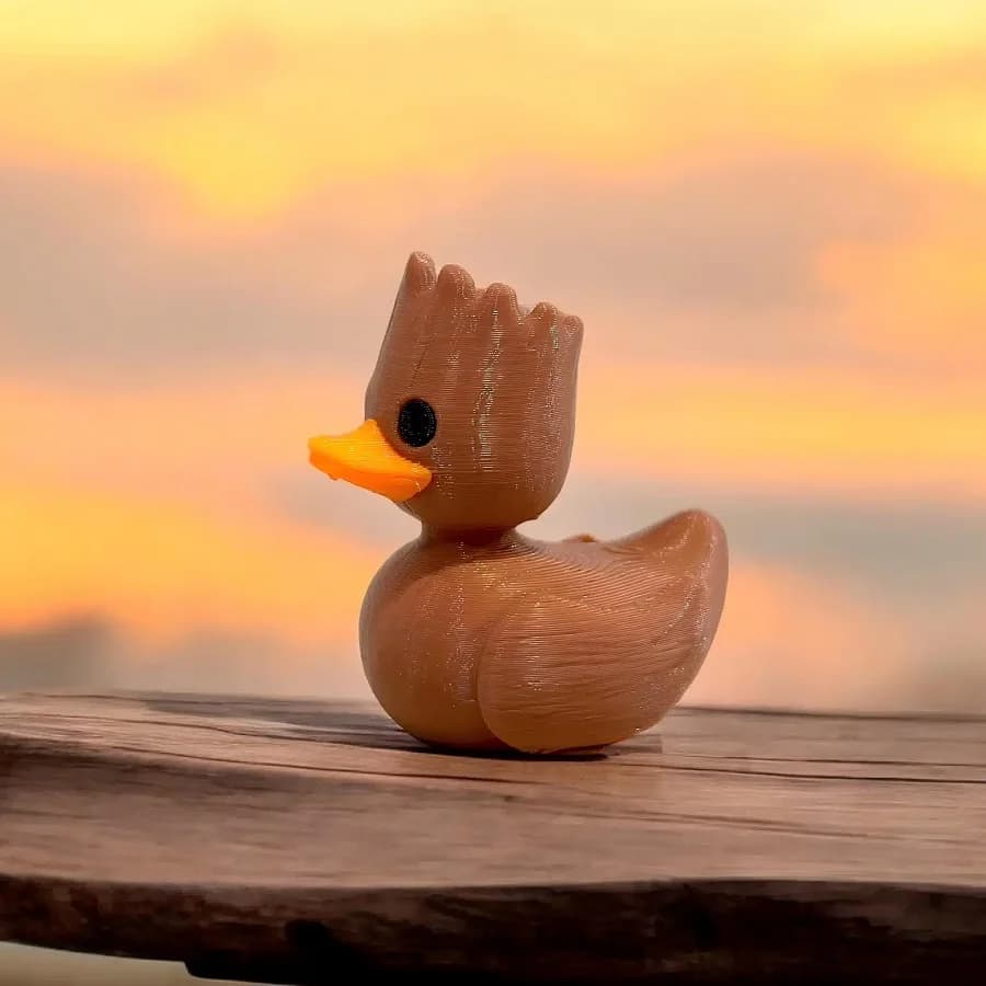 An Interesting Groot Duck Plastic Duck Vermicelli Art Model, 3D-Printed Groot Duck, Christmas Decoration, Car Ornaments