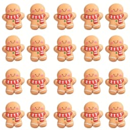 Christmas Gingerbread - Durable Resin Decorations for DIY Crafts, Keychains-For Holiday Decorations & Gifts, Charming Ornaments,