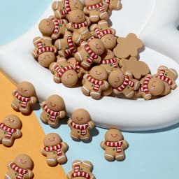 Christmas Gingerbread - Durable Resin Decorations for DIY Crafts, Keychains-For Holiday Decorations & Gifts, Charming Ornaments,