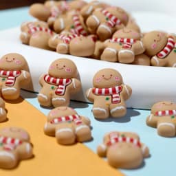 Christmas Gingerbread - Durable Resin Decorations for DIY Crafts, Keychains-For Holiday Decorations & Gifts, Charming Ornaments,