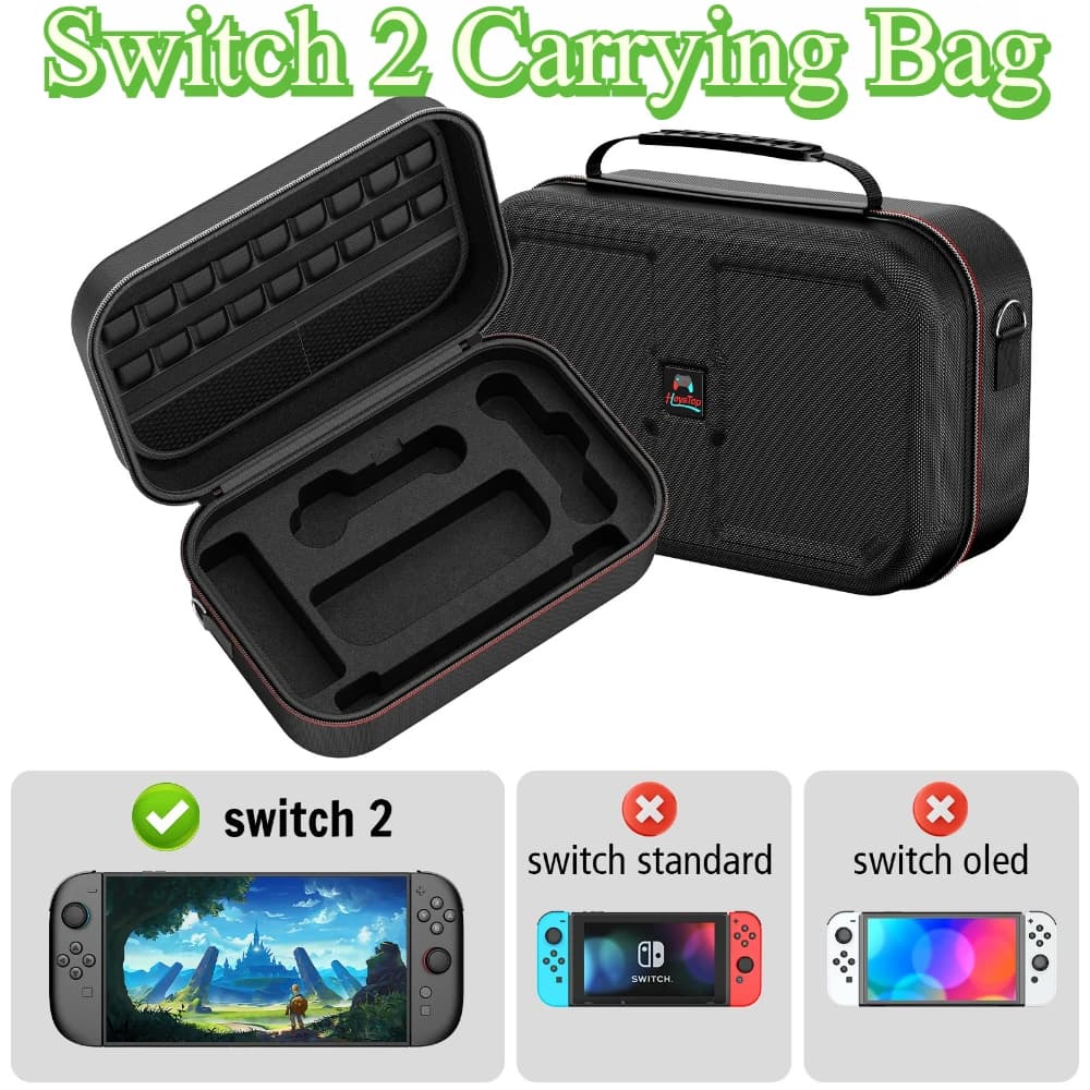 1pc Switch 2 Carry Case Portable Handheld Single Bag,Travel Case for Switch 2 Controller Accessories Men Women Christmas Gifts