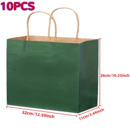 Kraft Paper Bags with Handles Birthday Wedding Christmas Party Decoration Baby Shower New Year Gift Packaging