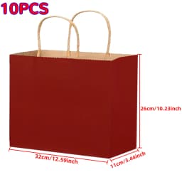 Kraft Paper Bags with Handles Birthday Wedding Christmas Party Decoration Baby Shower New Year Gift Packaging