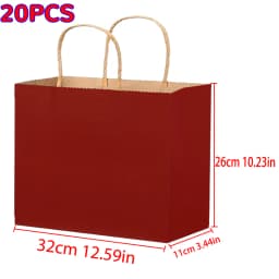 Kraft Paper Bags with Handles Birthday Wedding Christmas Party Decoration Baby Shower New Year Gift Packaging