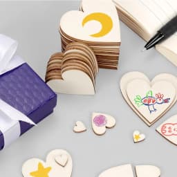 50/100/200Pcs Unfinished Wooden Hearts for Crafts 1-6cm Heart Blank Wood Ornaments Birthday Wedding Party Christmas Decor